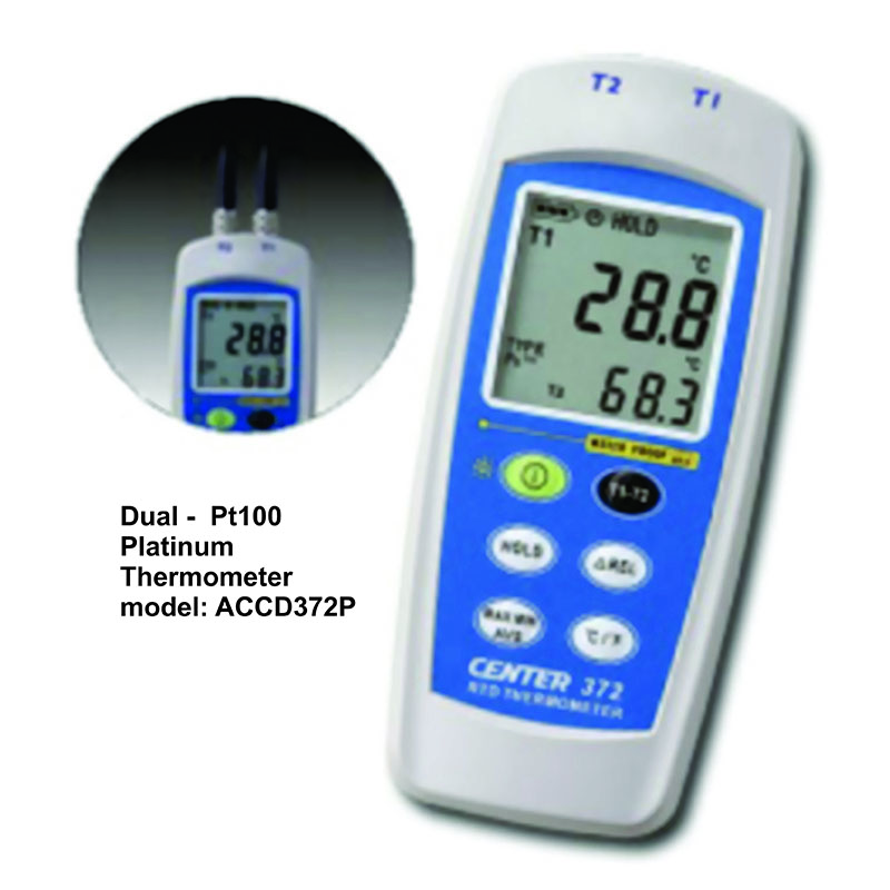 Dual Probe Pt100 Precision Handheld Digital Thermometer w/ Bluetooth -  Thermco Products