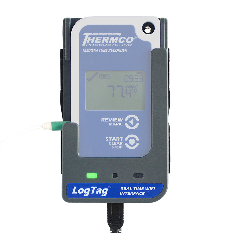 Wireless temperature and humidity logger with external probe
